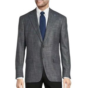 Hart Schaffner Marx Grey Wool Silk Blazer Sports Coat